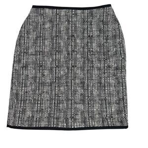 Talbots Tweed Black White Lined Skirt size 10P Alterations